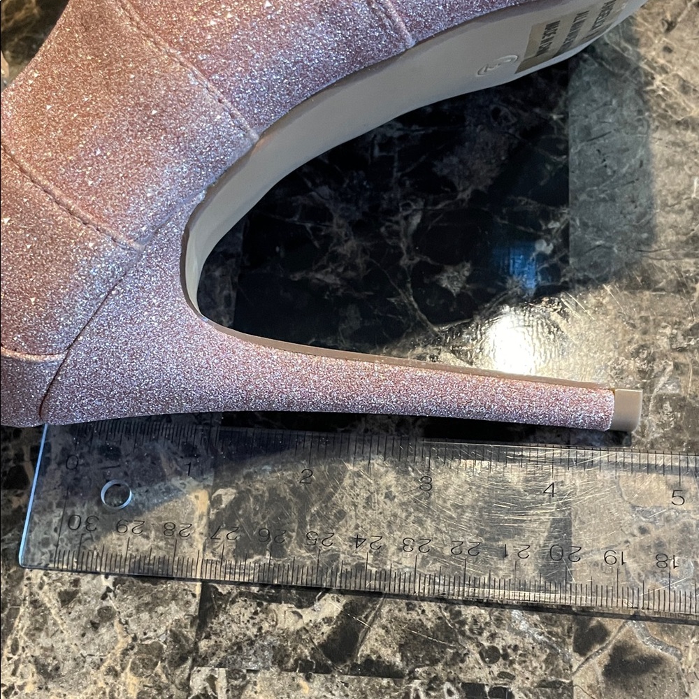 Angelica Glitter Cutout Heels - Pink 4.5" - Picture 9 of 10